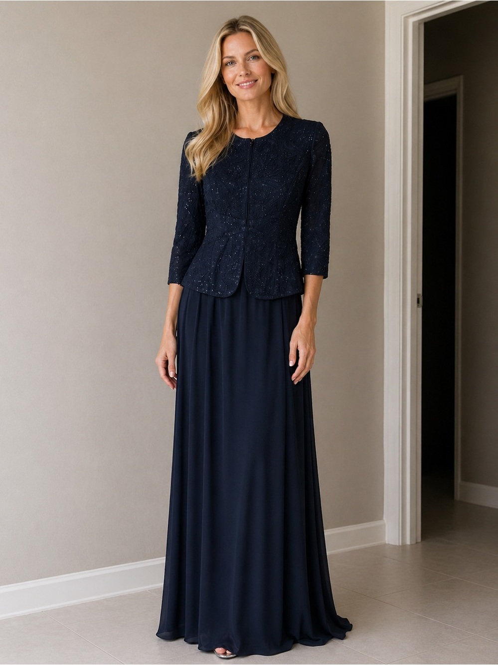 2 piece formal gown.